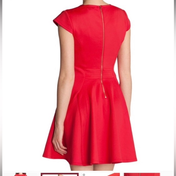 Ted Baker Red Scuba Tezz Skater Dress 1 - Picture 3 of 10